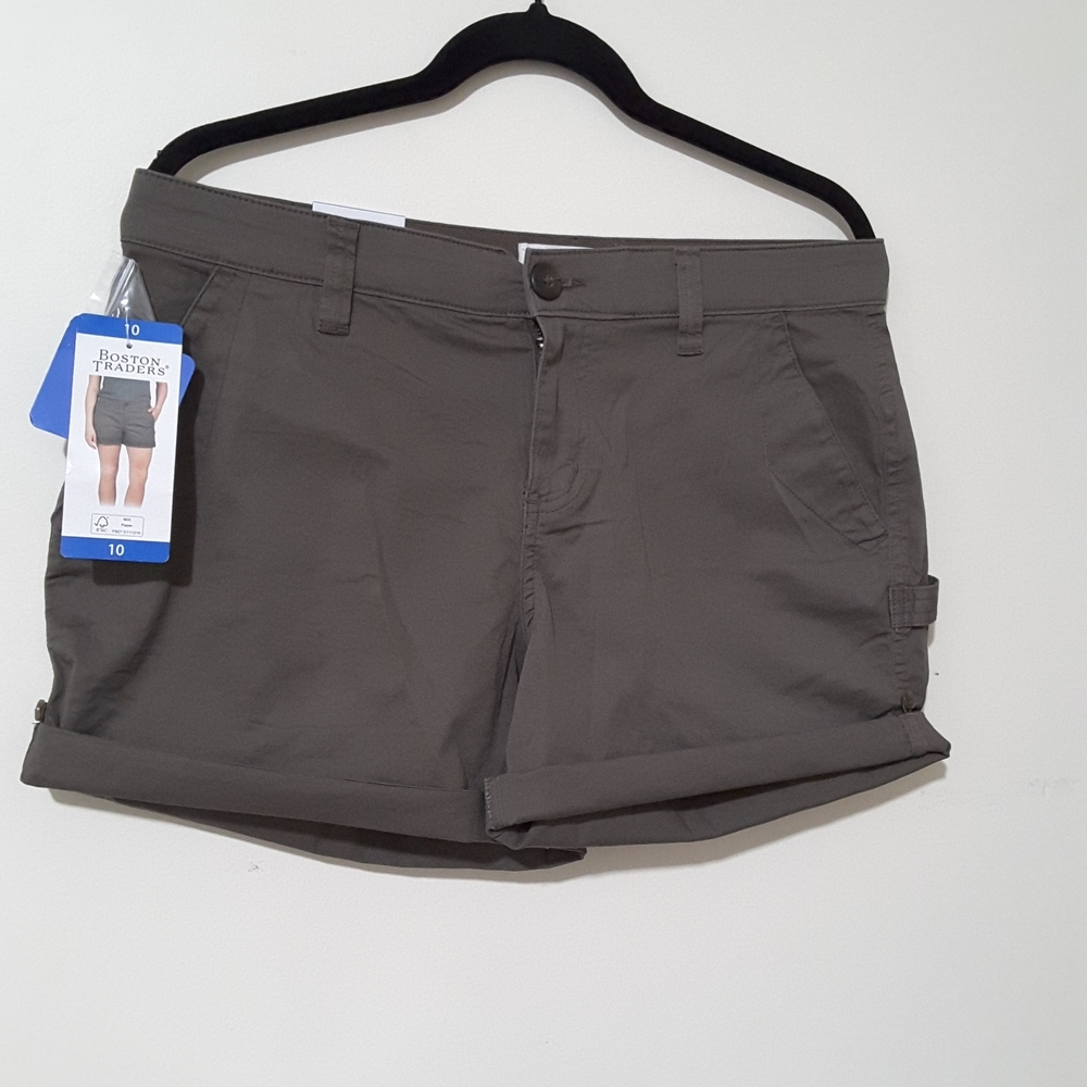 Boston Traders Brown Cargo Shorts Casual Cotton Blend